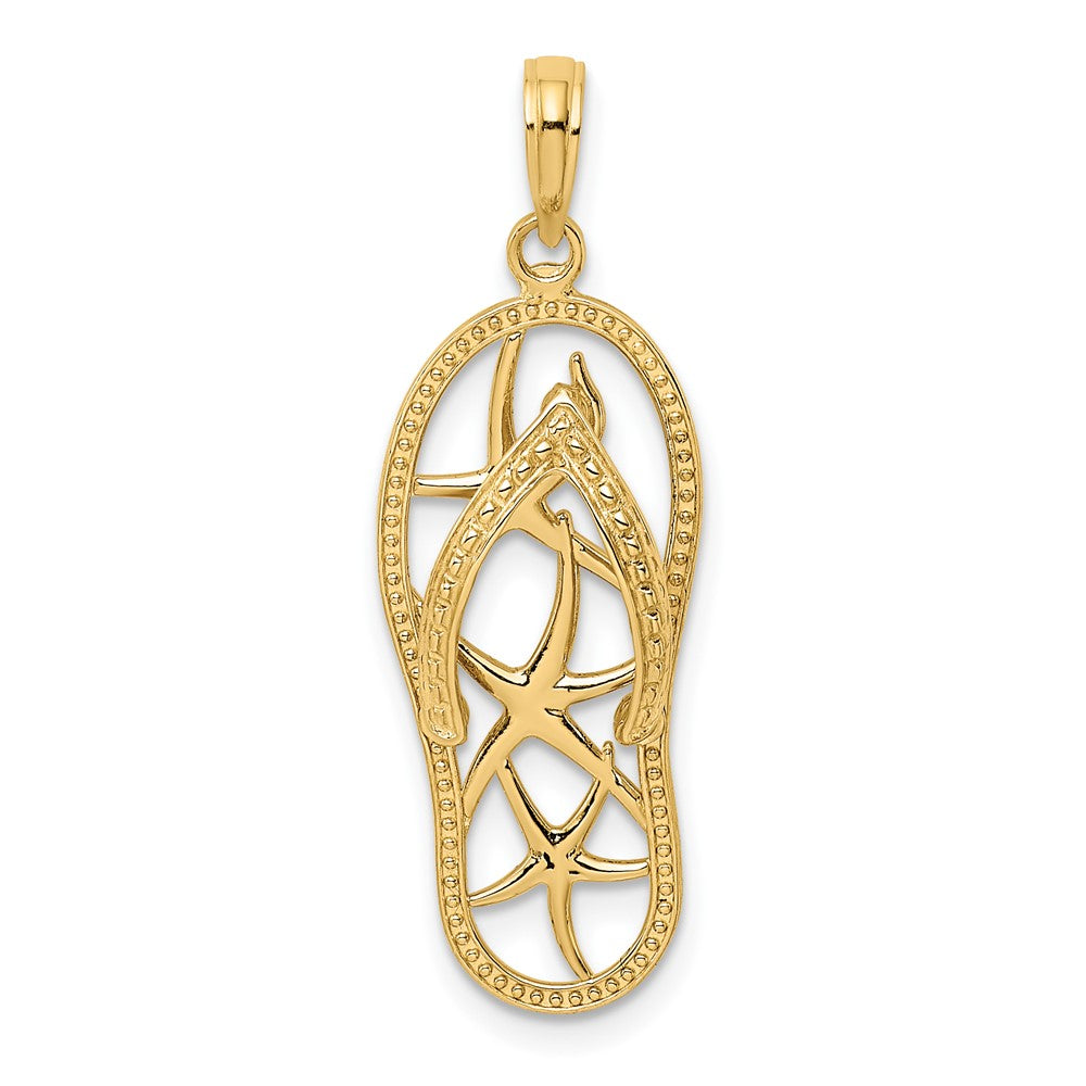 10K Multi Starfish Flip-Flop Charm