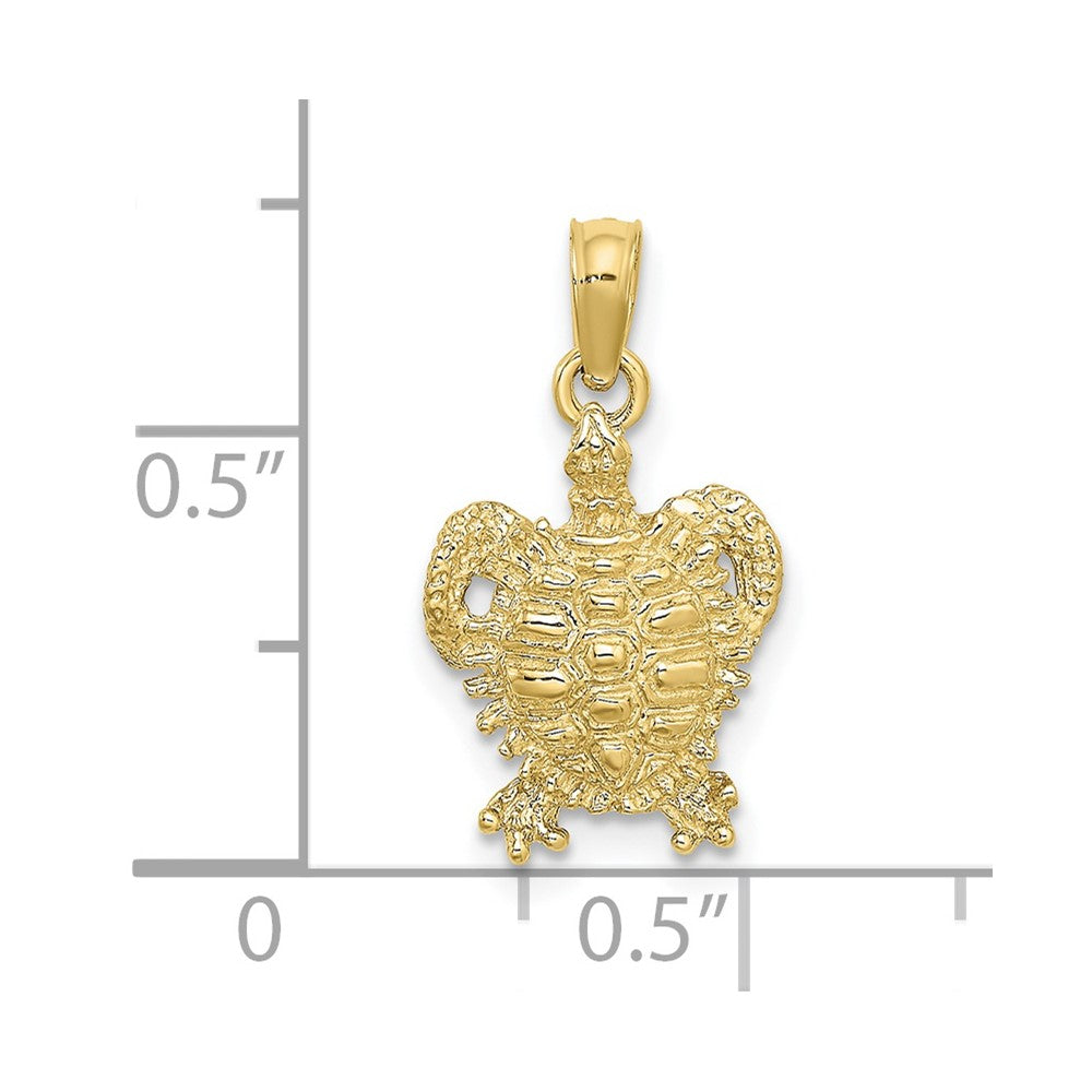 10K 2-D Sea Turtle w/ Spiny Shell Charm
