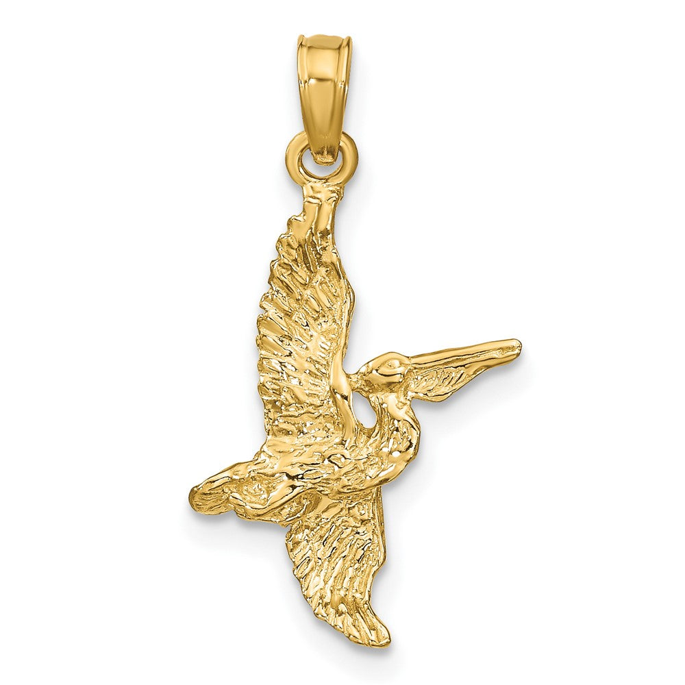 10K 3-D Pelican Flying Charm