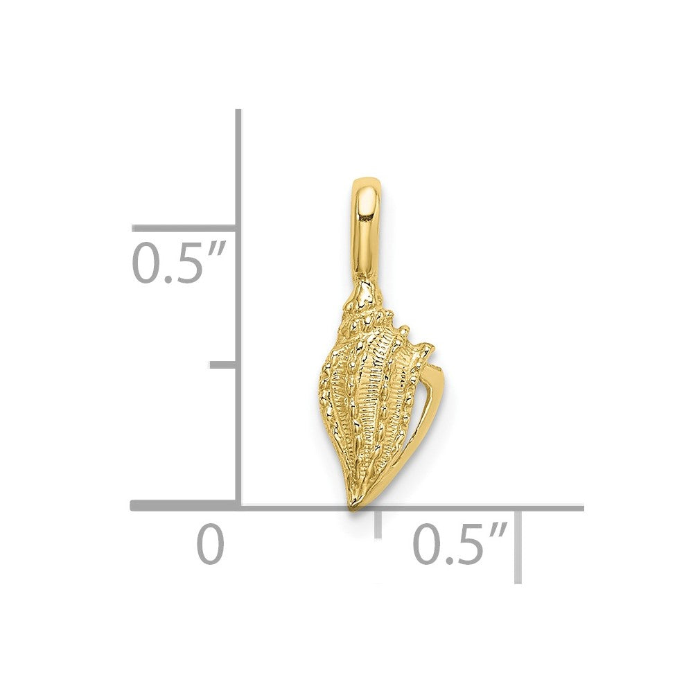 10K Mini Conch Shell Charm