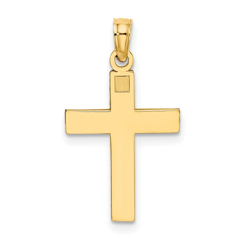 10K D/C Block Cross  Charm