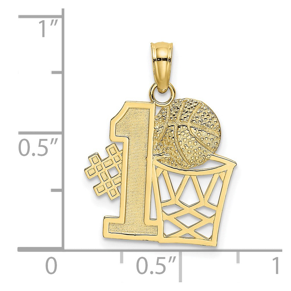 10K #1 Basketball with Hoop Charm
