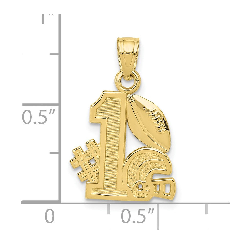 10K #1 Football with Helmet Charm