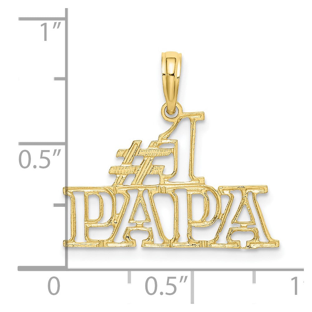 10K #1 PAPA  Cut-out Charm
