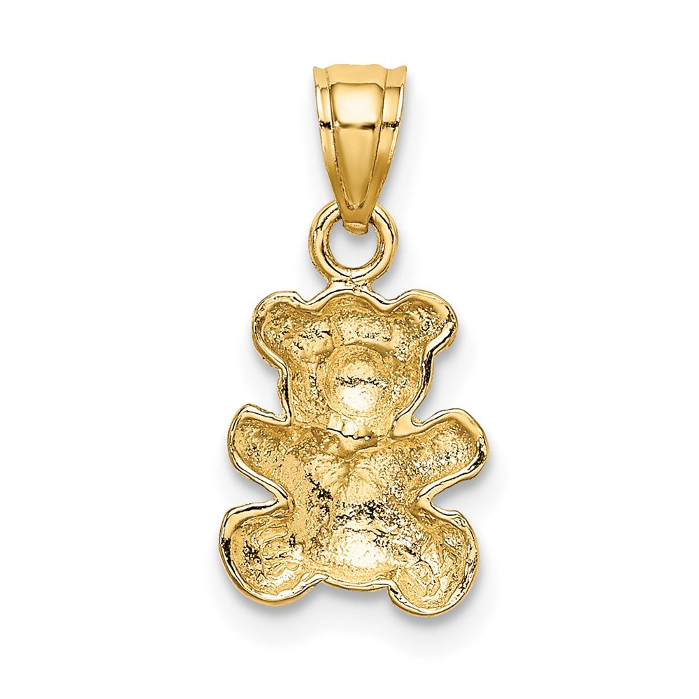 10k w/Rhodium Teddy Bear Charm