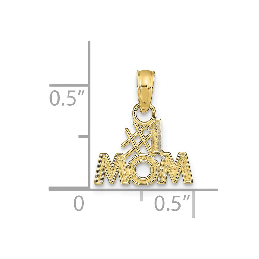 10K Polished #1 MOM Pendant