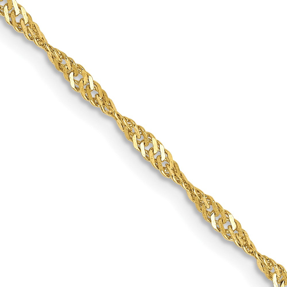 Solid;Polished;10K Yellow gold;Lobster