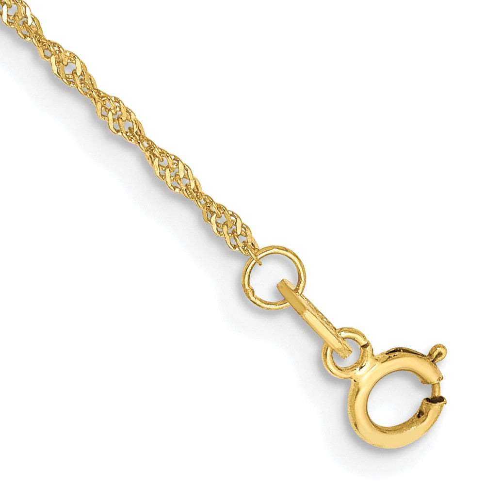 Solid;10K Yellow gold;Spring Ring