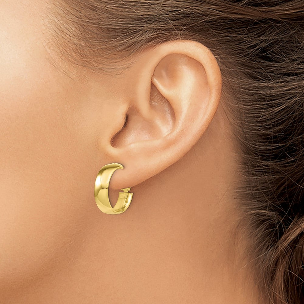10K 5.8mm Polished Hoop Earrings