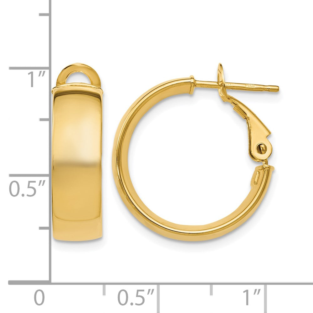 10K 5.8mm Polished Hoop Earrings