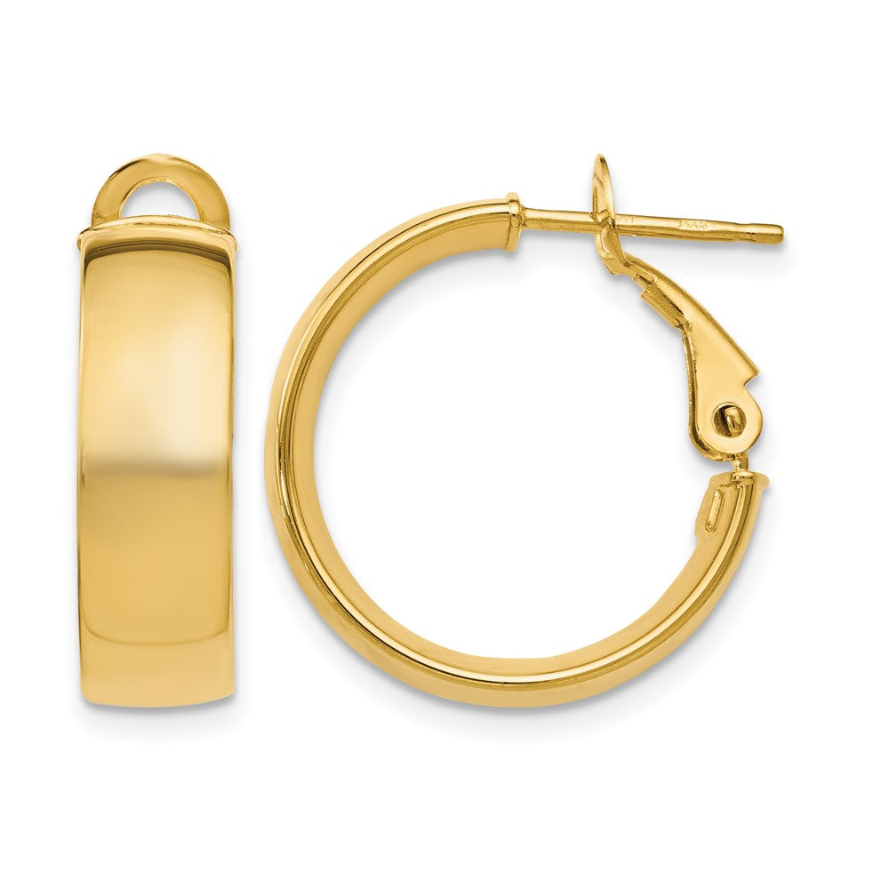 Polished;10K Yellow gold;Leverback