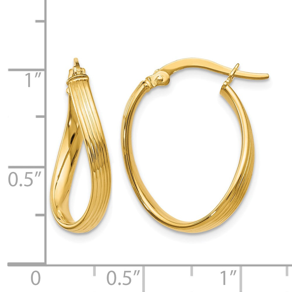 10K Polished Hinged Hoop Earrings