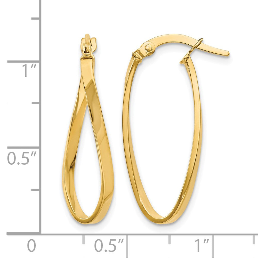 10K Twist Hoop Earrings