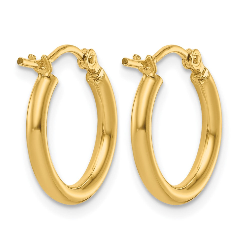 10K Polished Hinged Hoop Earrings