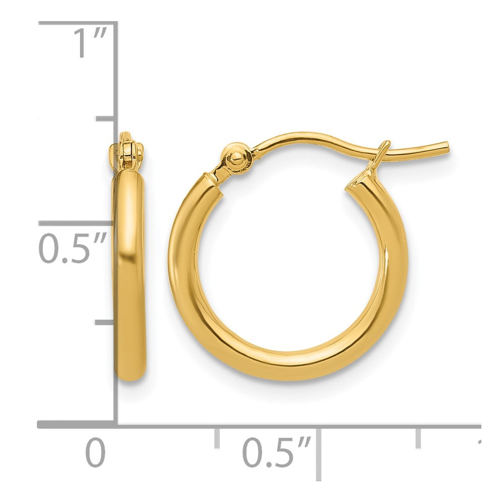 10K Polished Hinged Hoop Earrings