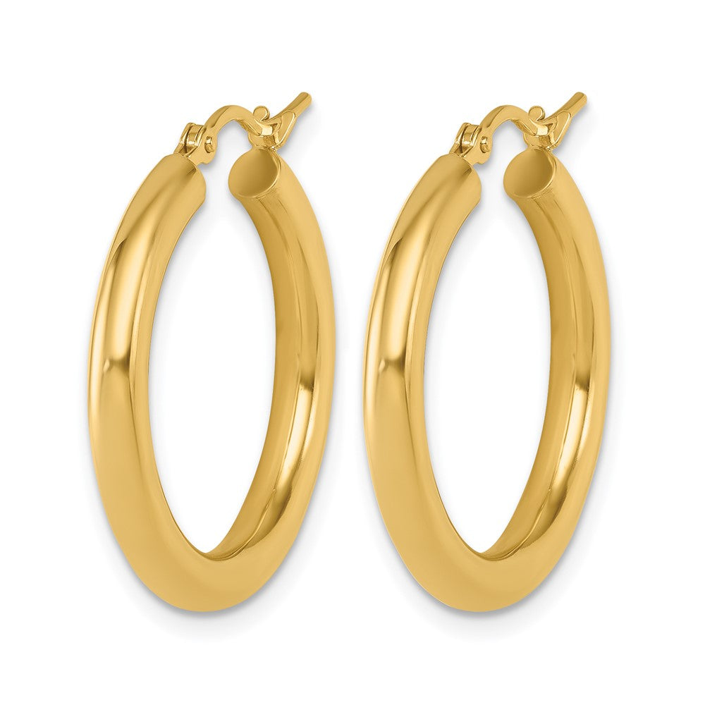 10K Polished Hinged Hoop Earrings