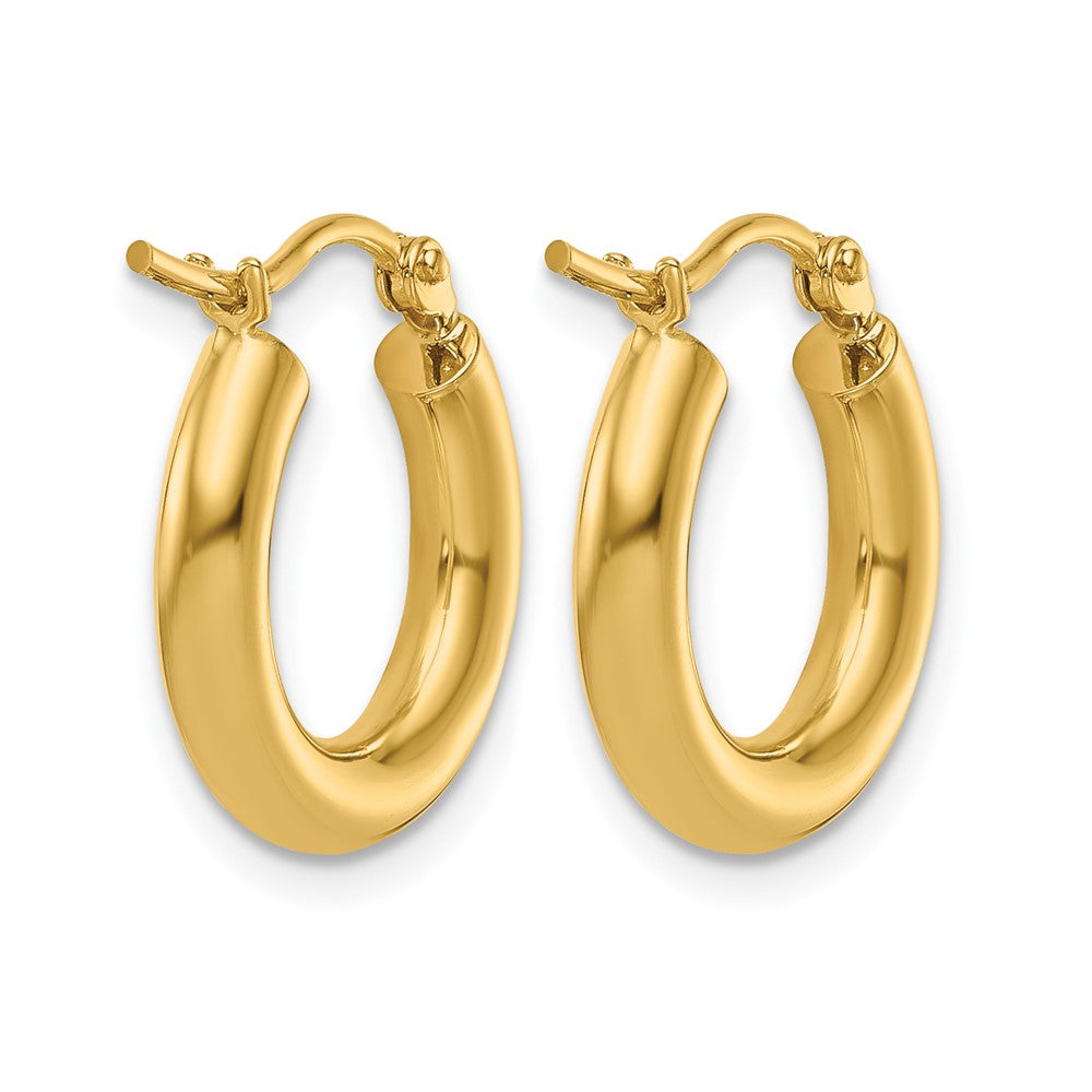 10K Polished Hinged Hoop Earrings