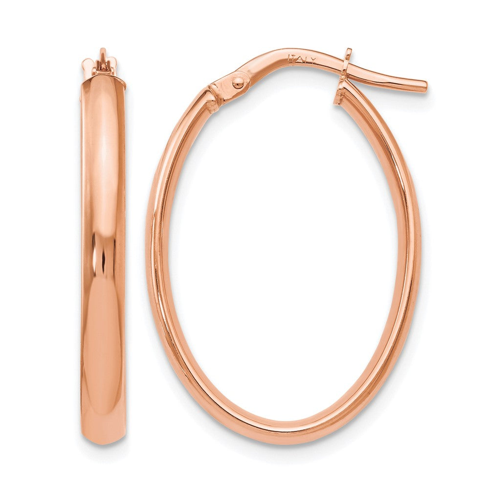 Polished;10K Rose gold;Oval