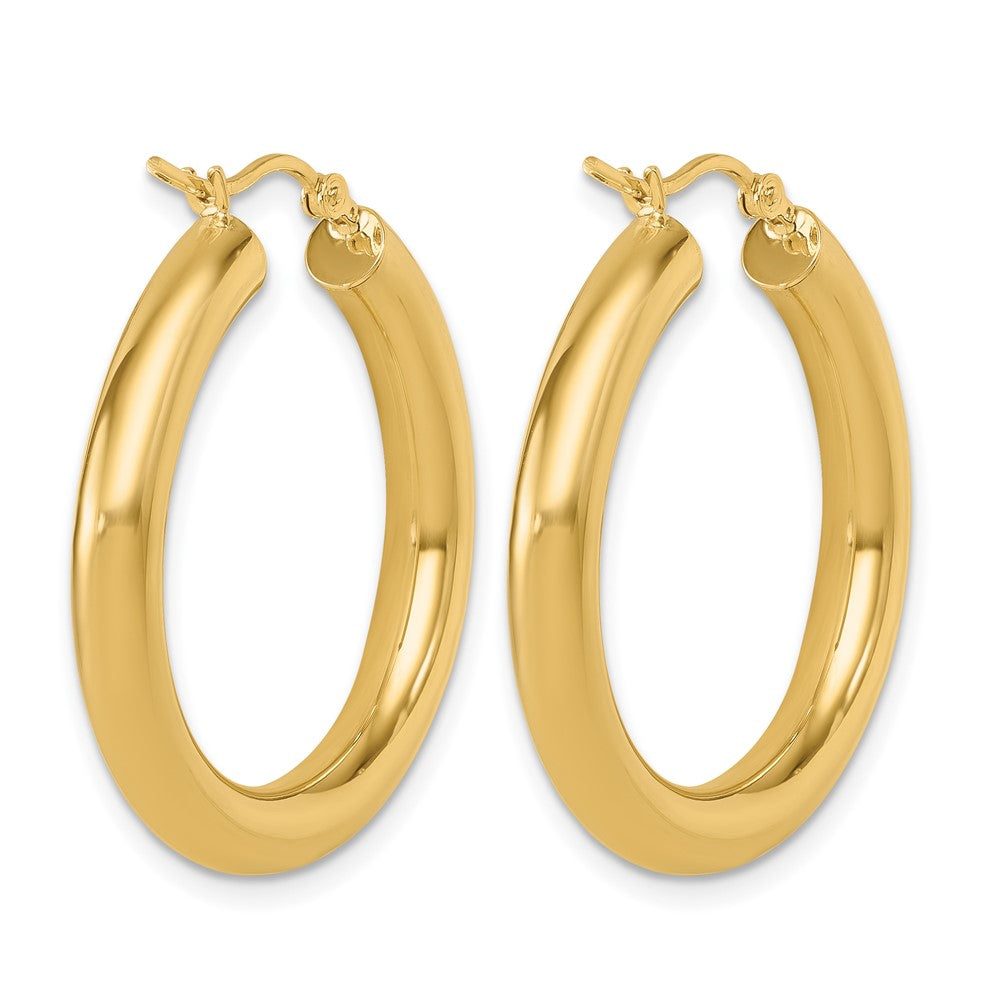 10K Polished Lightweight Hoop Earrings