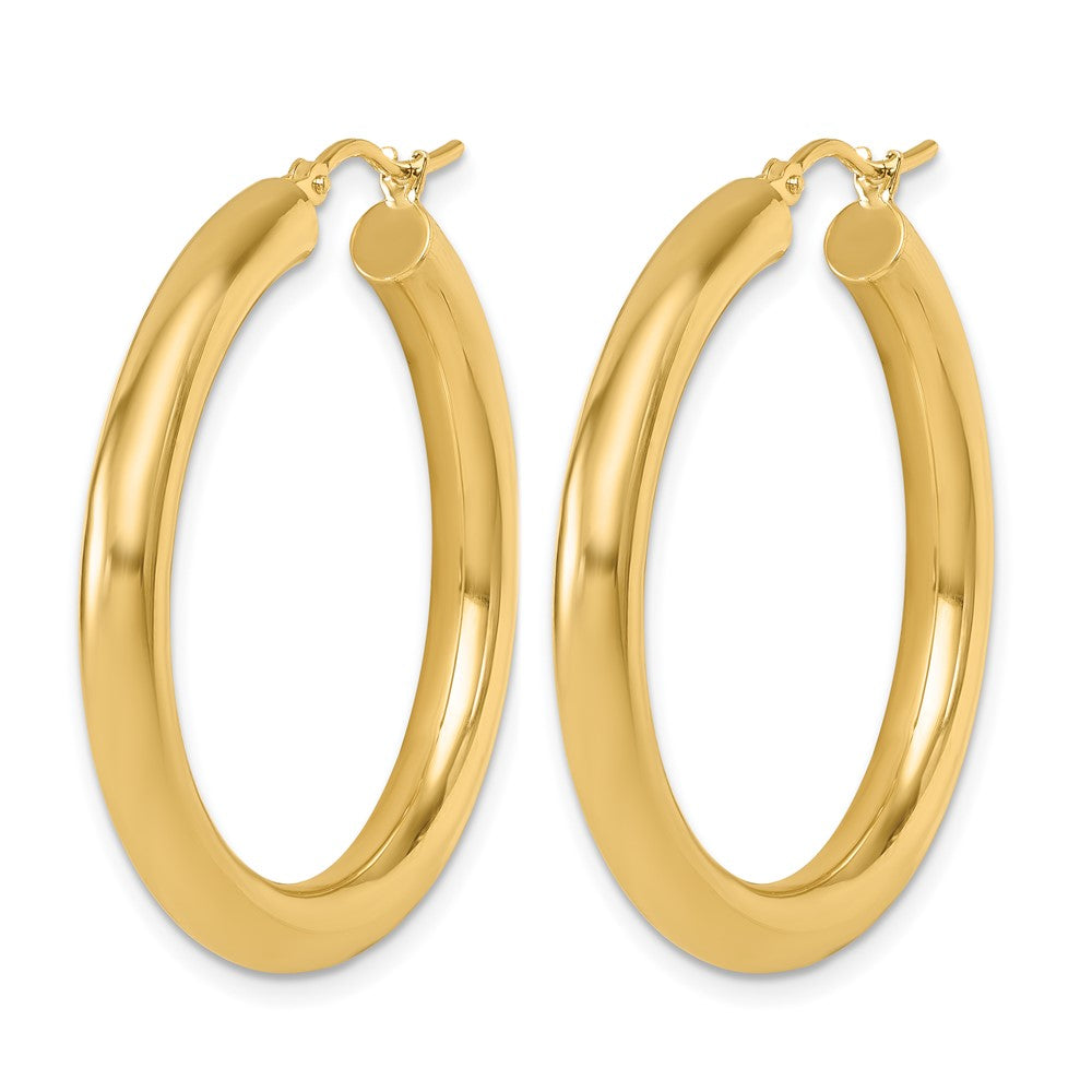 10K Polished Lightweight Hoop Earrings