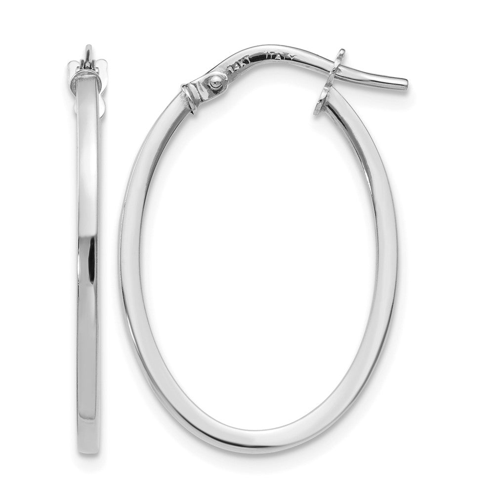 Polished;10K White gold;Hinged hoop