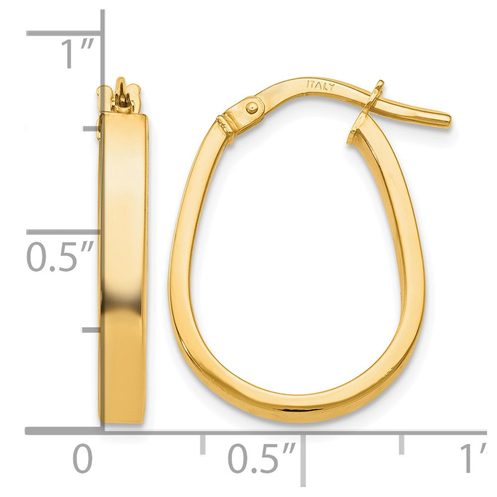 10K Polished U-Shape Hoop Earrings