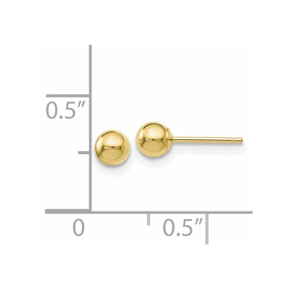 10K Polished Ball Post Earrings