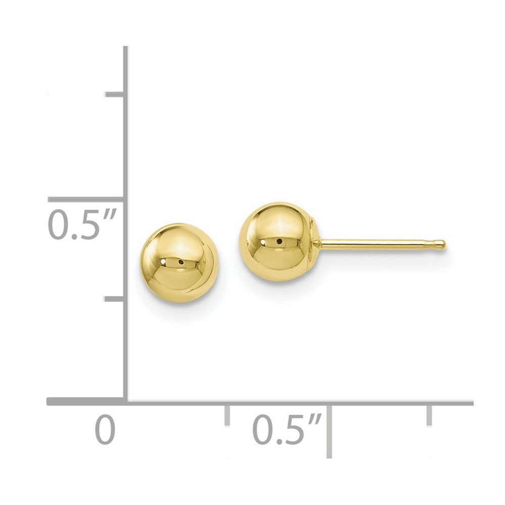 10K Polished Ball Post Earrings
