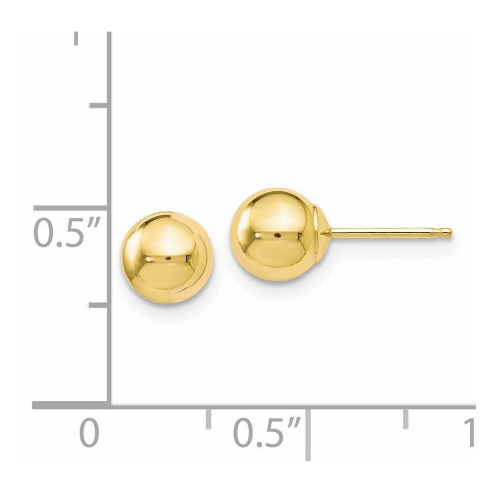 10K Polished Ball Post Earrings