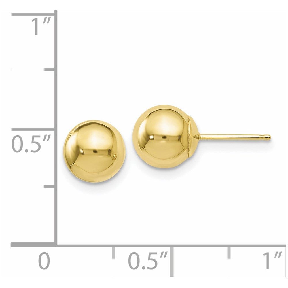 10k Polished Ball Post Earrings