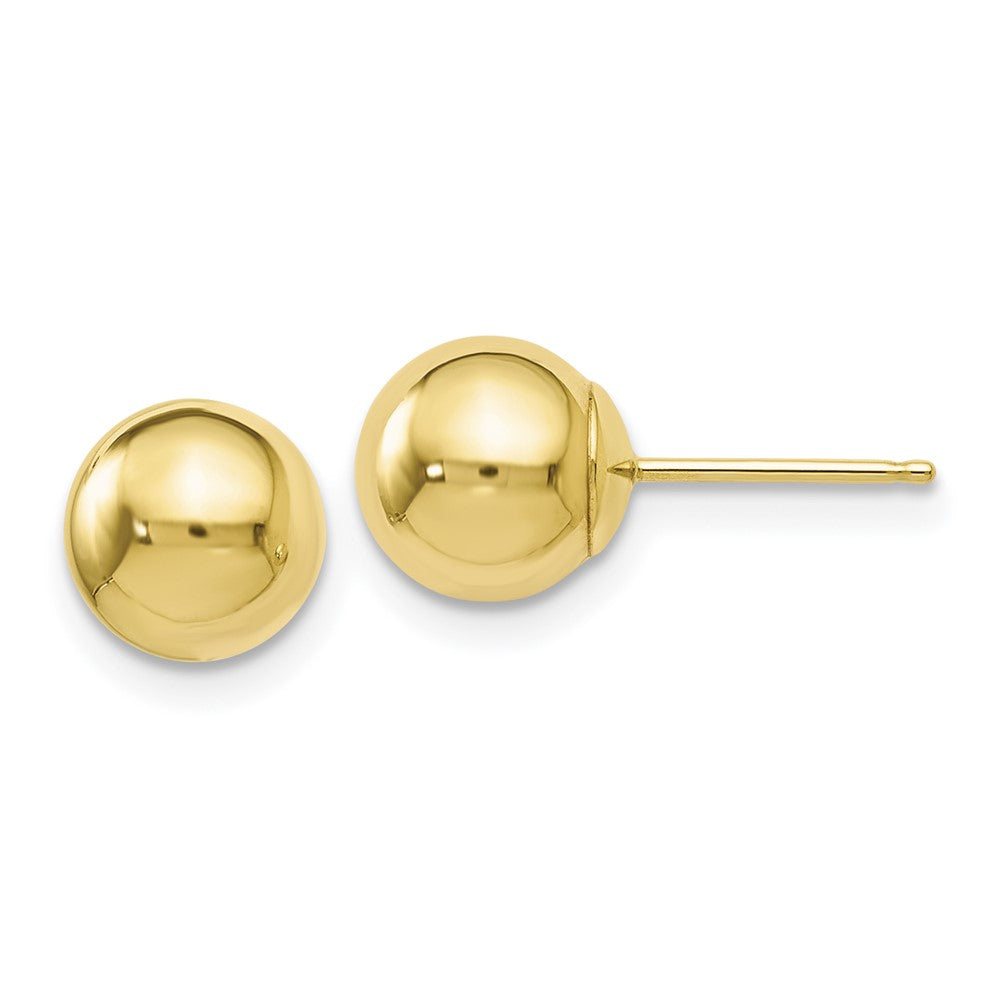 Polished;10K Yellow gold;Post