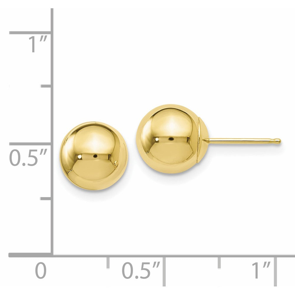 10K Polished Ball Post Earrings