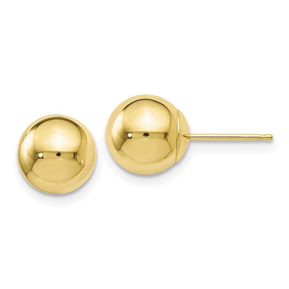 Polished;10K Yellow gold;Post