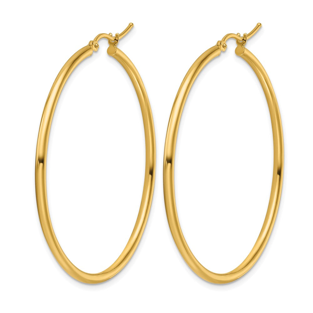 10K Polished Hinged Hoop Earrings