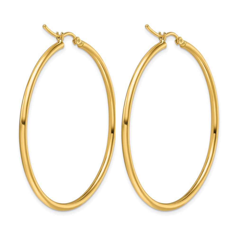 10K Polished Hinged Hoop Earrings