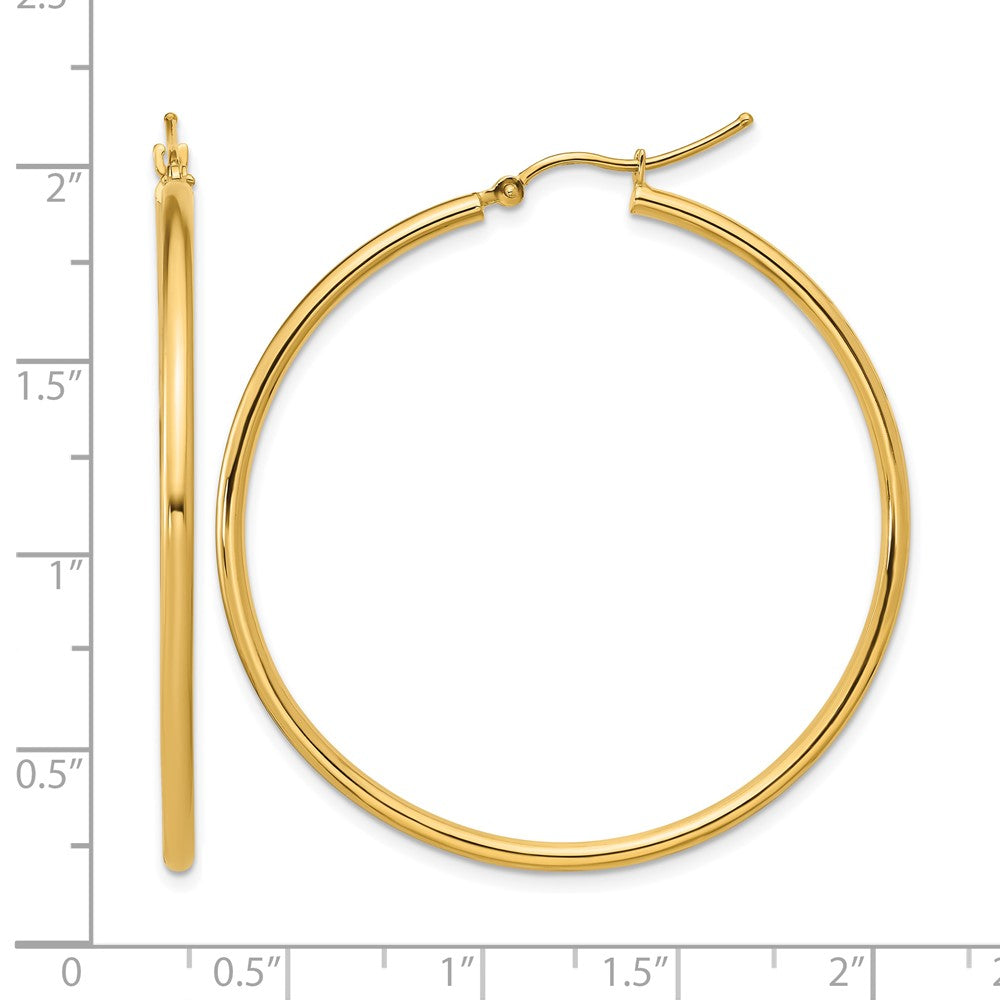 10K Polished Hinged Hoop Earrings