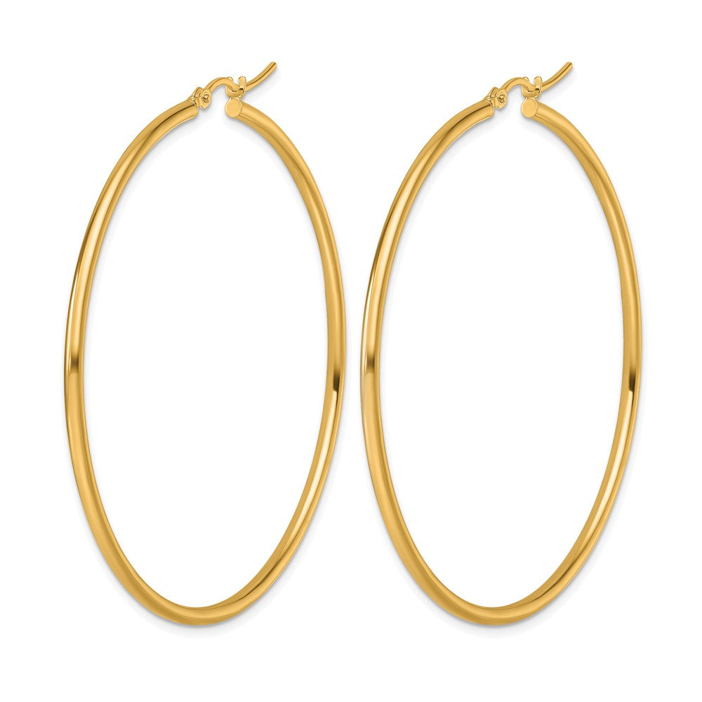 10K Polished Hinged Hoop Earrings