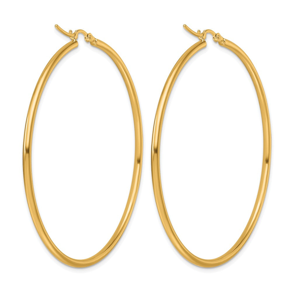 10K Polished Hinged Hoop Earrings
