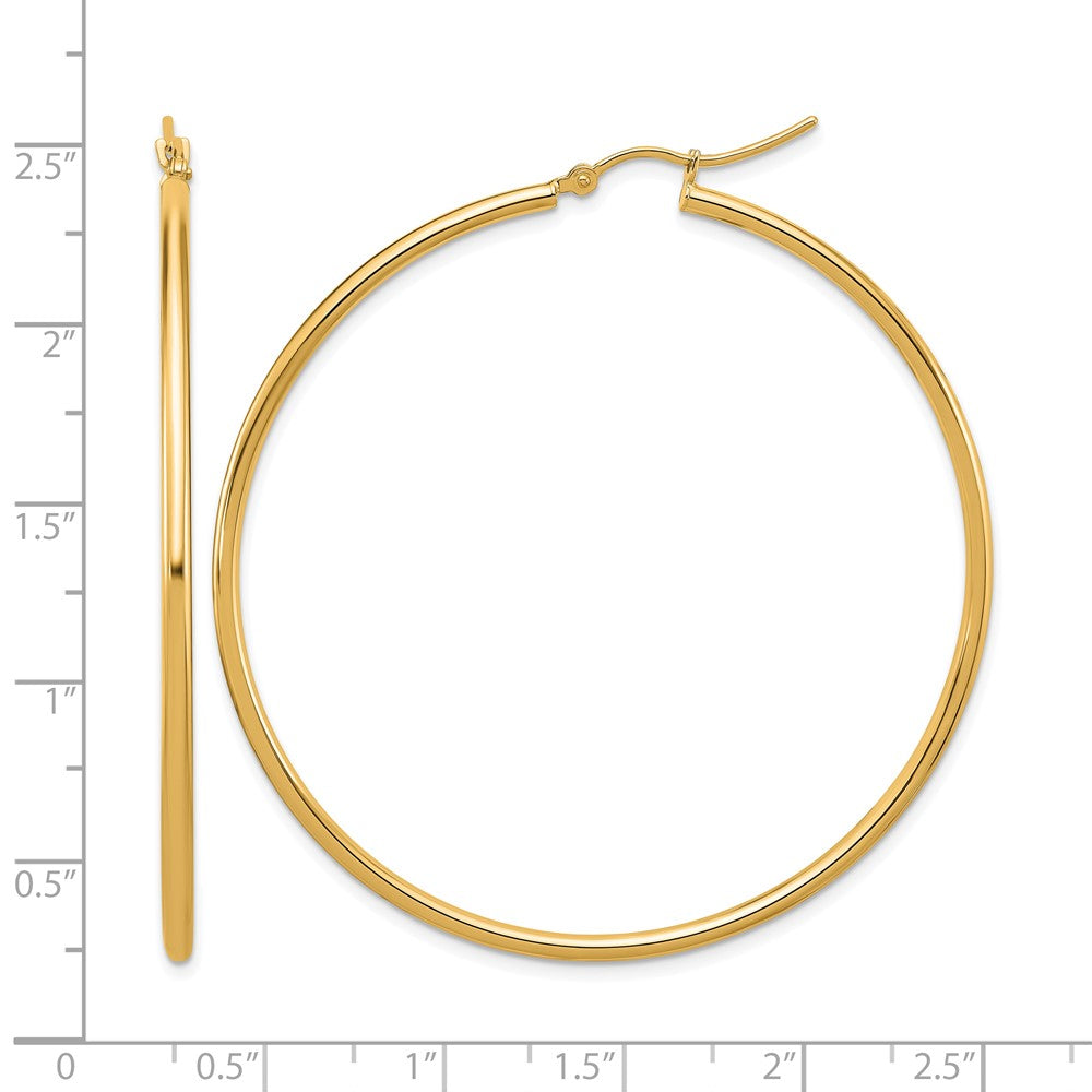 10K Polished Hinged Hoop Earrings