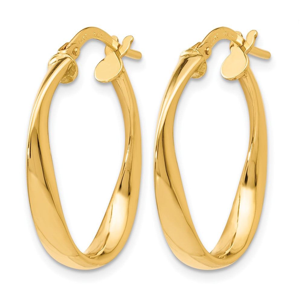 10K Polished Hoop Earrings