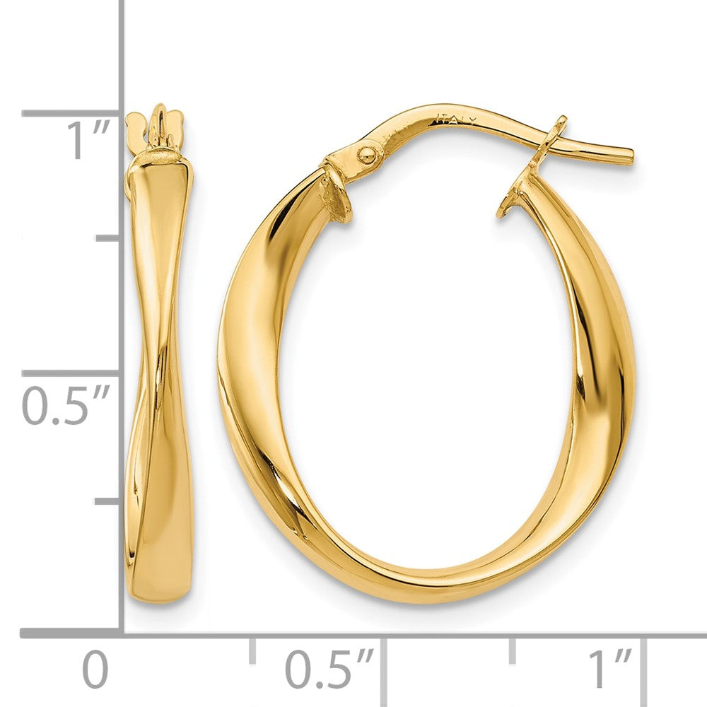 10K Polished Hoop Earrings
