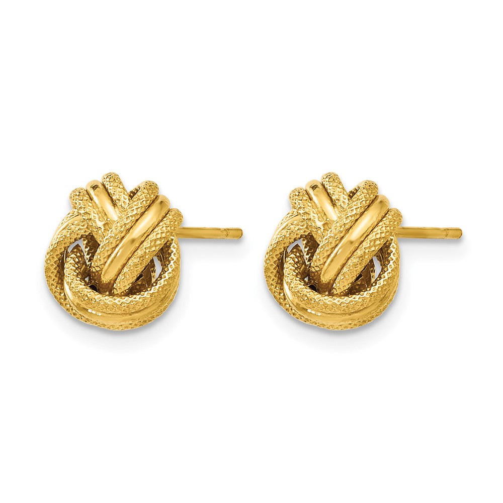 10K Knot Polished D/C Post Earrings