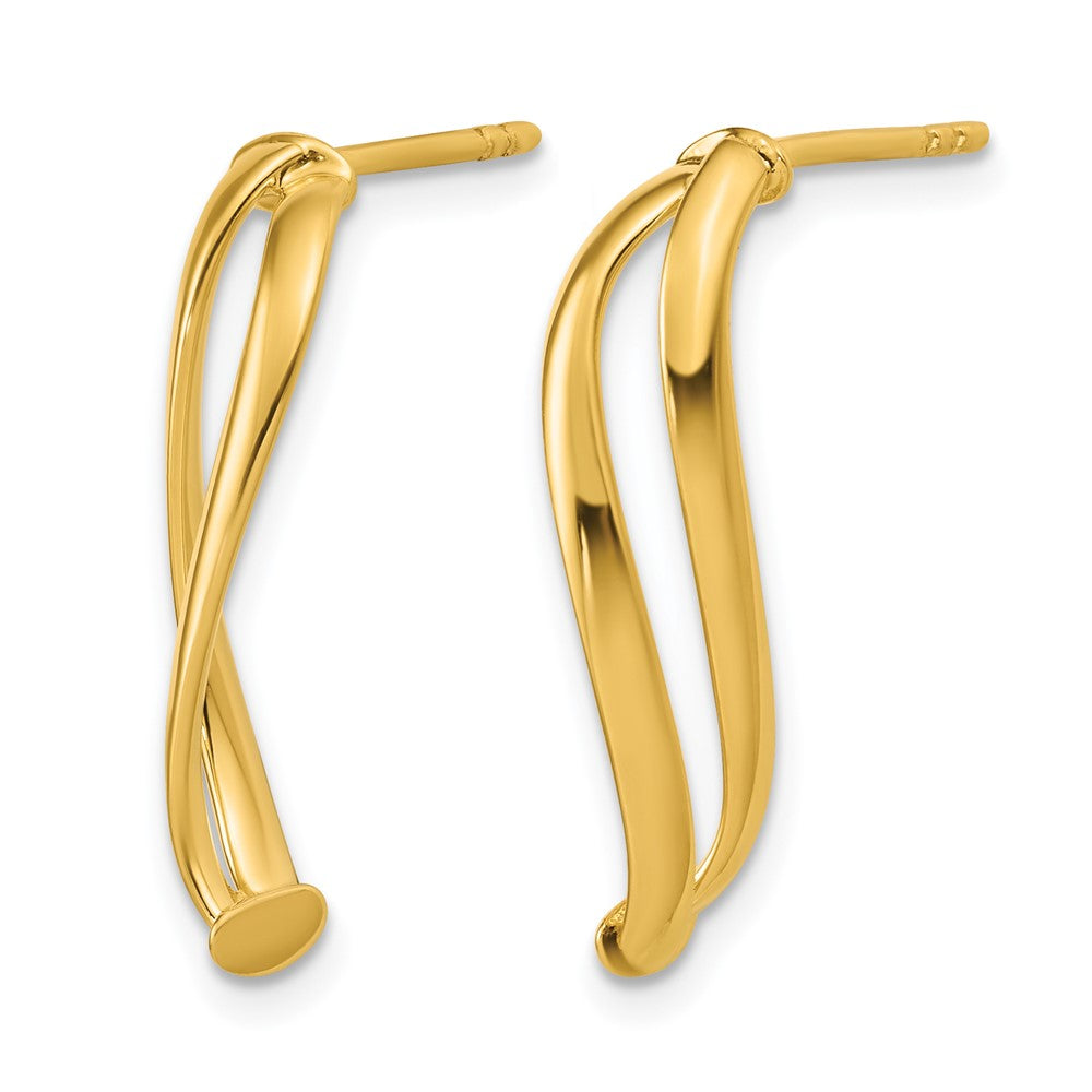 10K Polished Curve Post Earrings