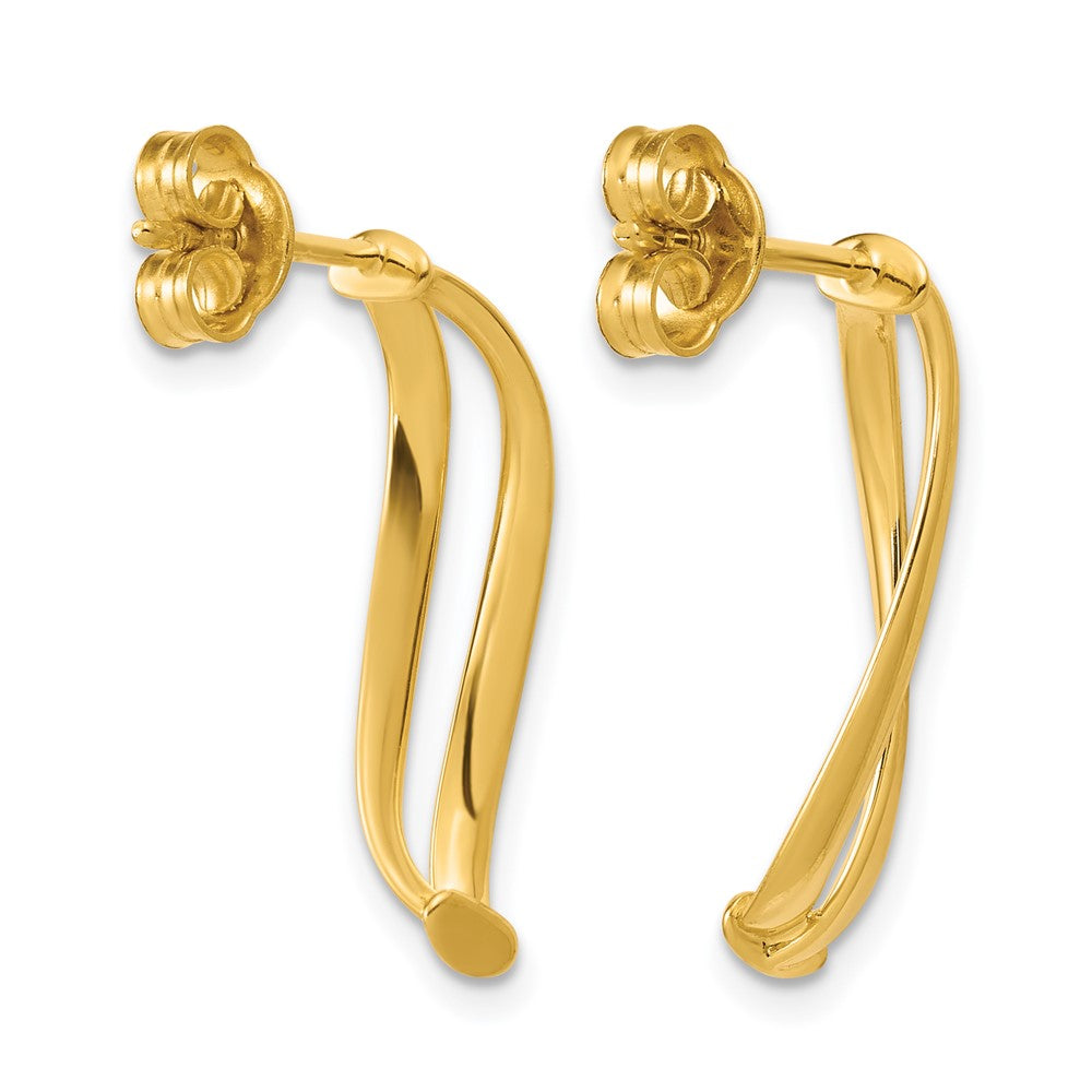 10K Polished Curve Post Earrings