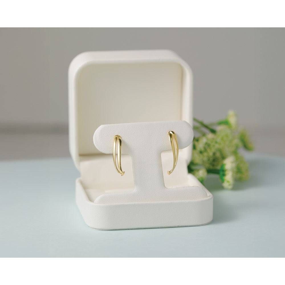 10K Polished Curve Post Earrings