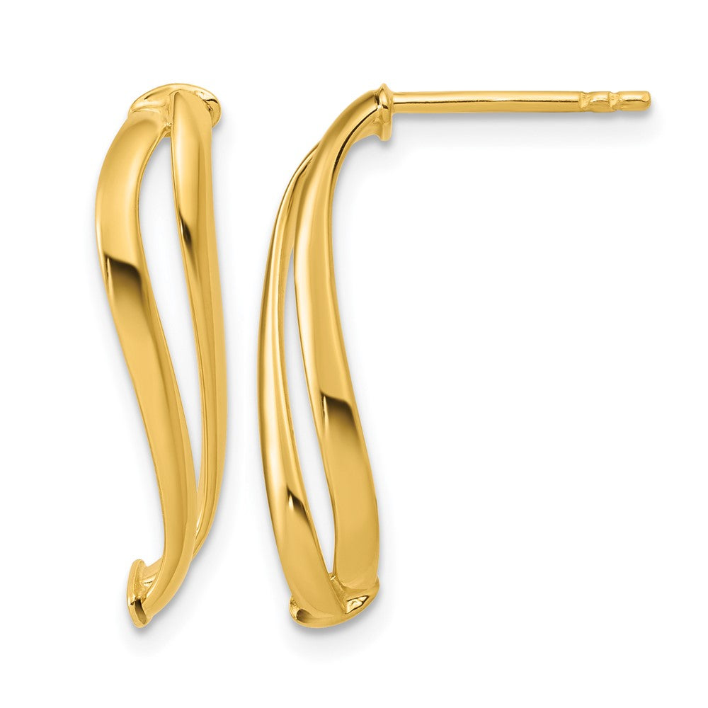 10K Polished Curve Post Earrings