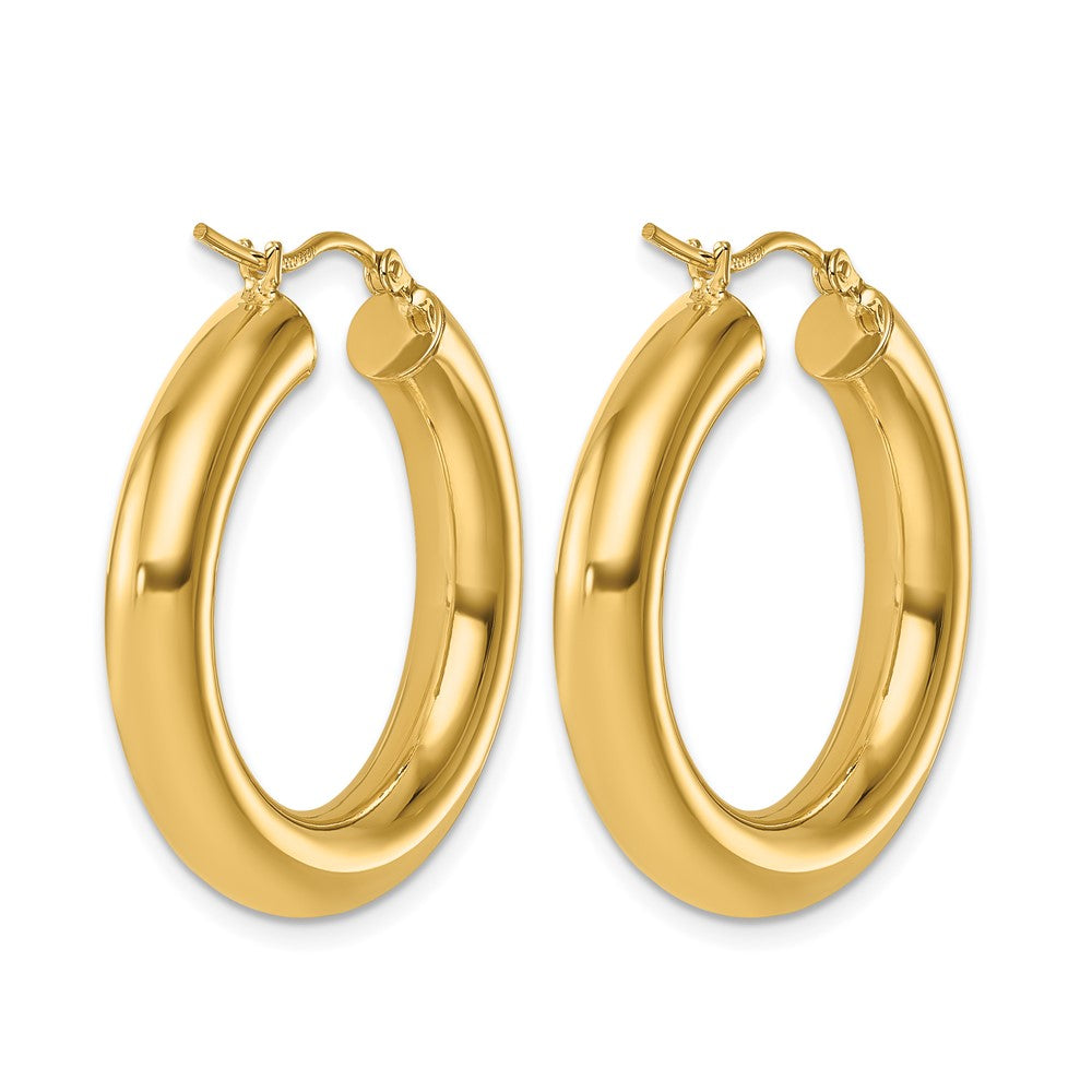 10k Polished 5mm Polished Hoop Earrings