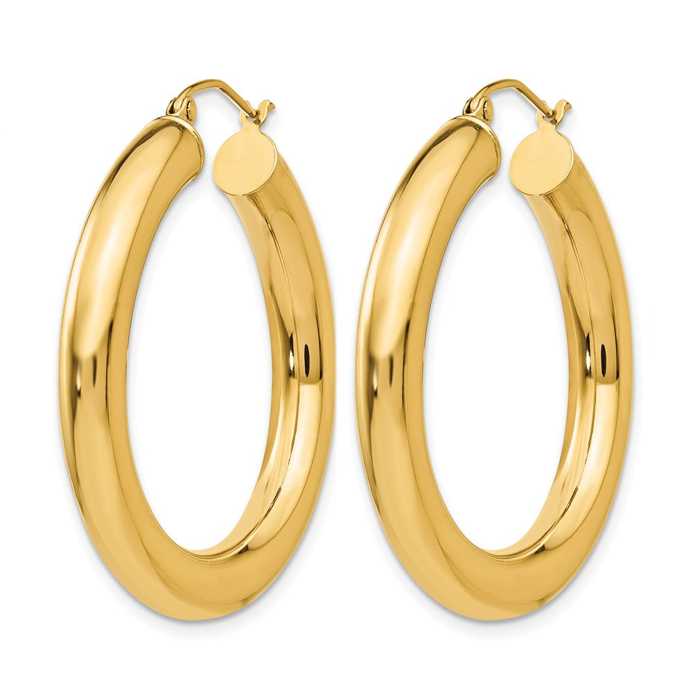 10k Polished 5mm Polished Hoop Earrings