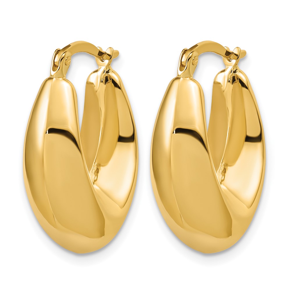 10K Polished Hoop Earrings