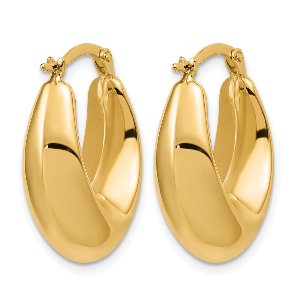 10K Polished Hoop Earrings